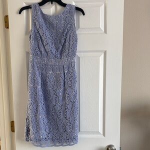 Elegant Lace Sleeveless Dress - Lavender